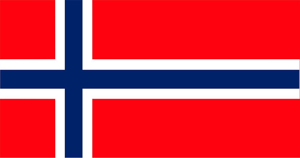 Norwegian flag, national symbol image