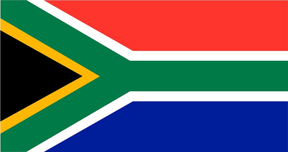 South African flag, national symbol image