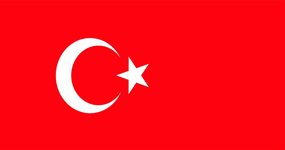 Turkish flag, national symbol image