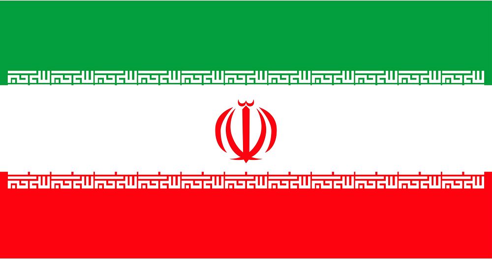 Iranian flag, national symbol image