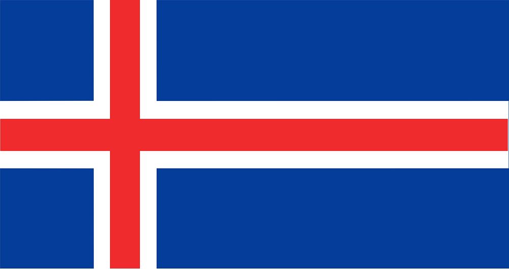Icelandic flag, national symbol image