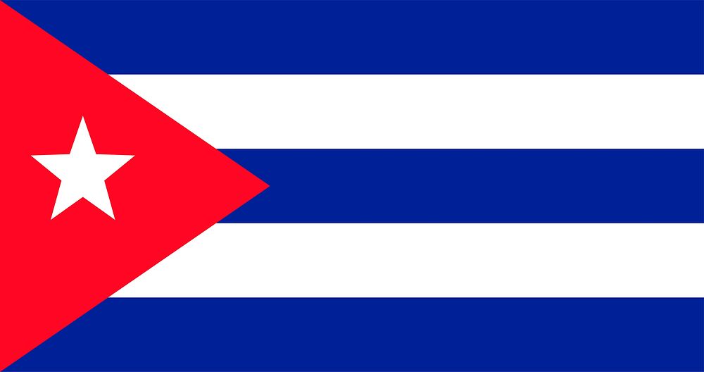 Republic of Cuba flag, national symbol image