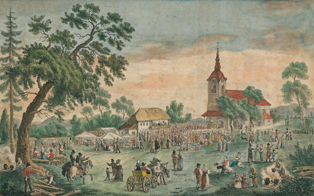 Das Kirchweihfest zu St. Rochus bei Laibach