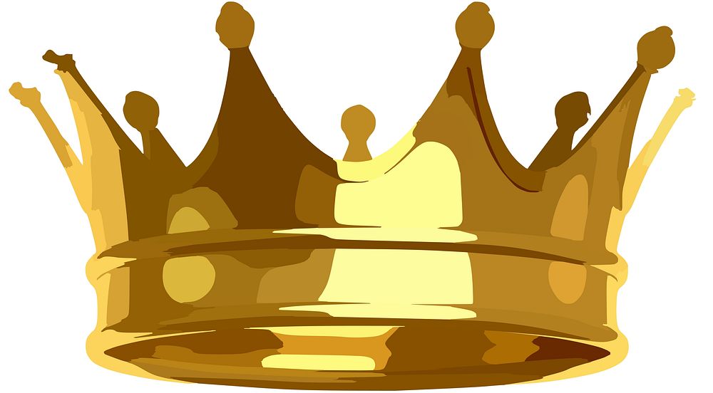 Vector graphic of a shiny golden crown.