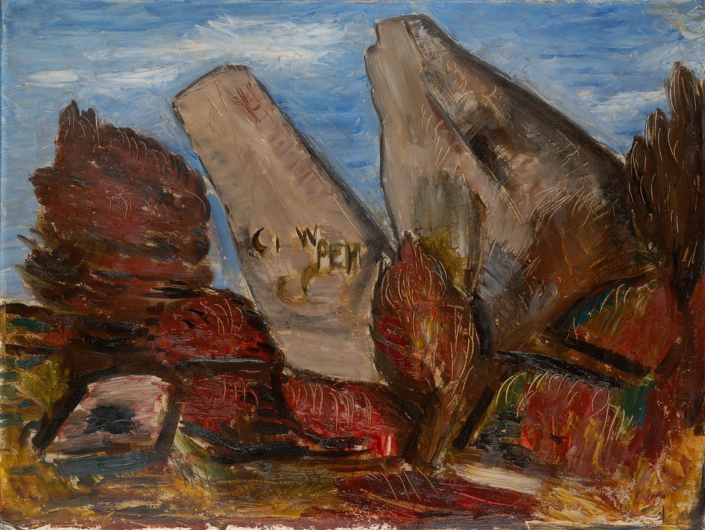 Whale’s Jaw, Dogtown Common, Cape Ann, Massachusetts (1934) painting in high resolution by Marsden Hartley. Original from…