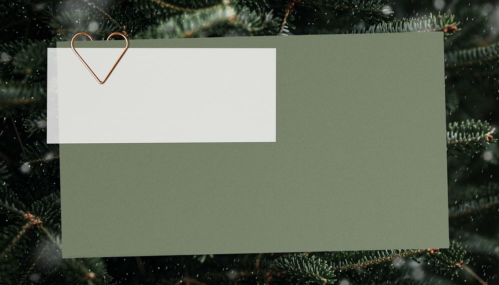 Green Christmas notepaper background