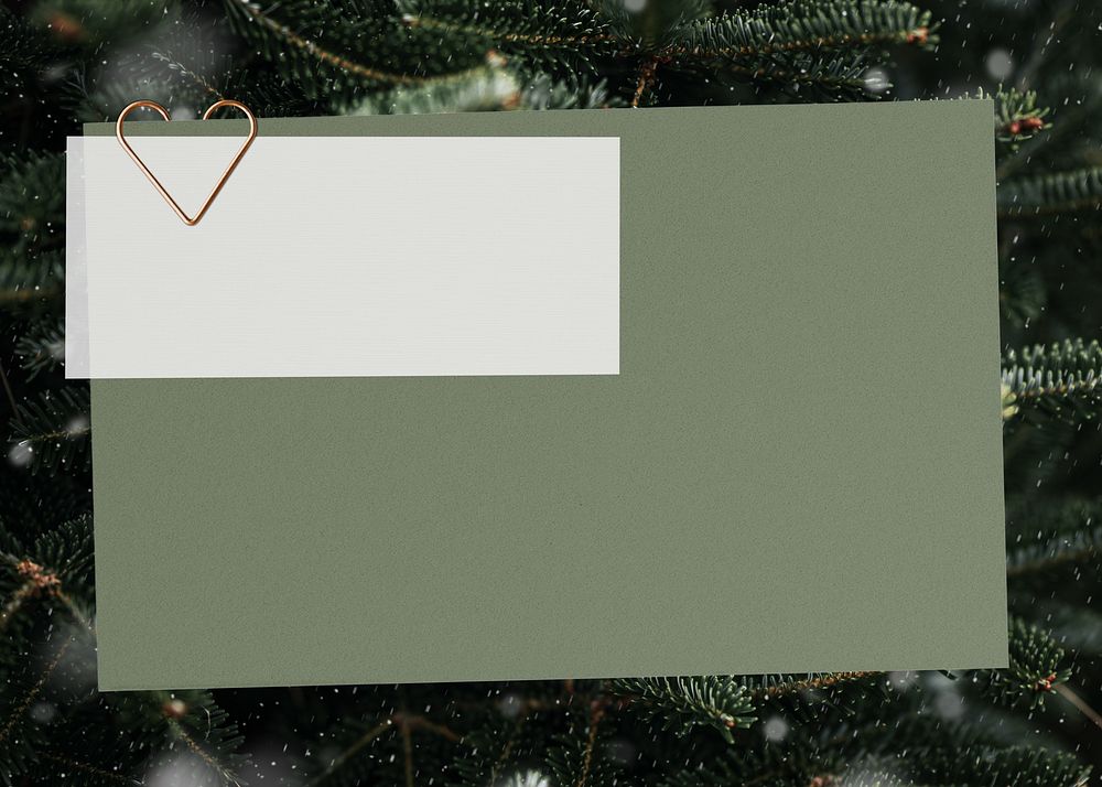 Green Christmas notepaper background