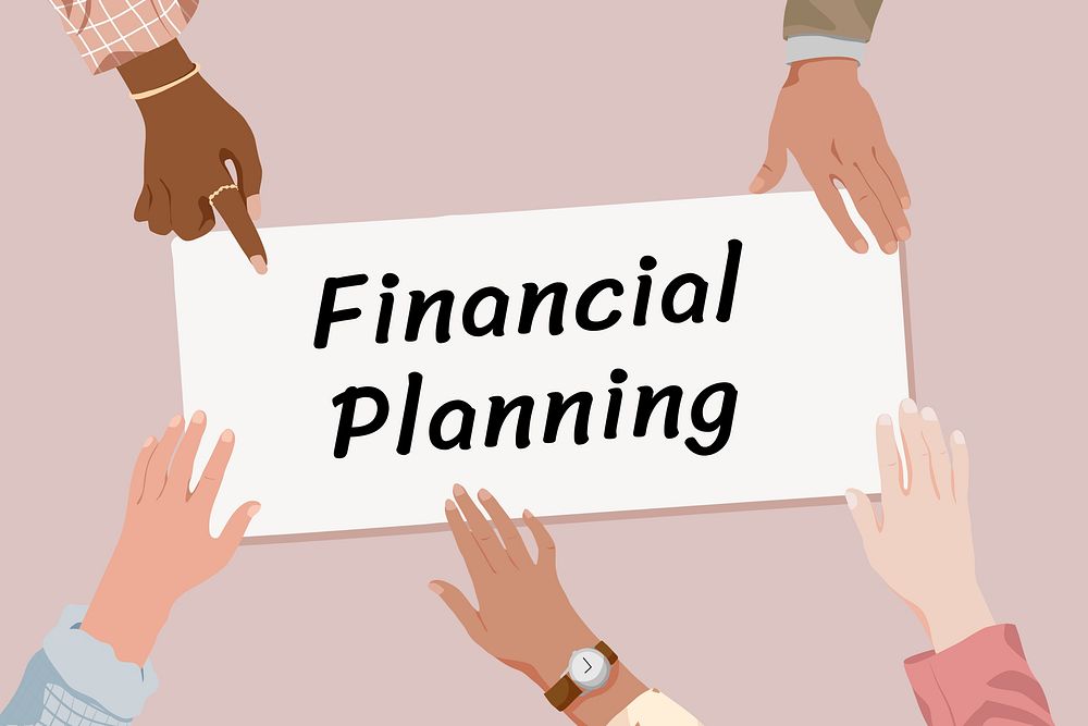 Financial planning, diverse hands remix