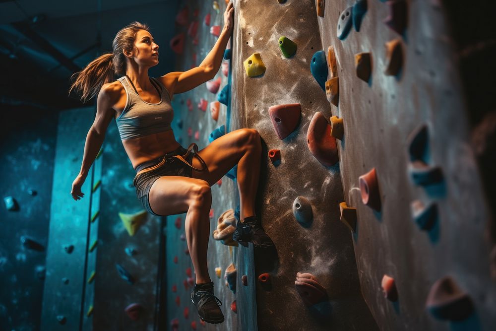Rock climbing AI generated image