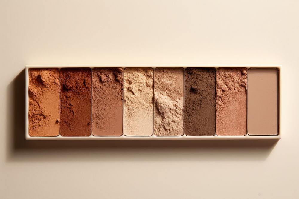 Aesthetic eye shadow palette, earth tone AI generated image