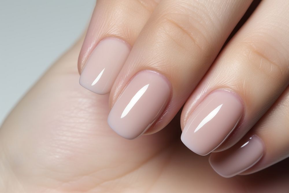 Women's beige nails AI generated image