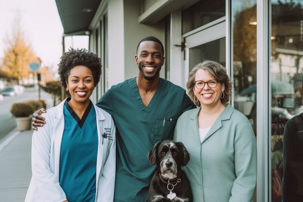 Dog veterinarian smiling doctor. AI generated Image by rawpixel.