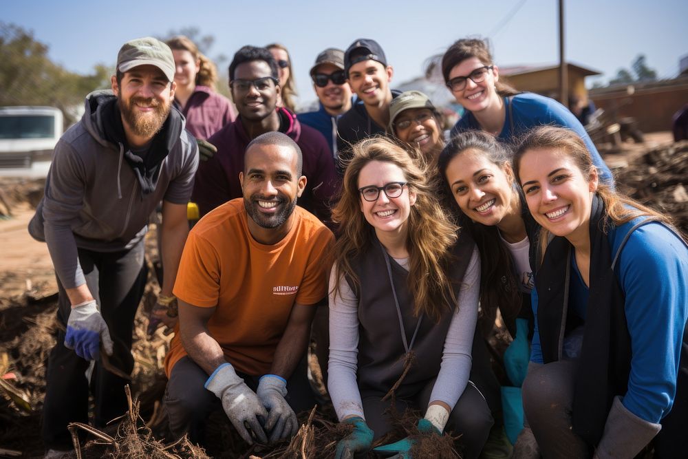 Diverse volunteer