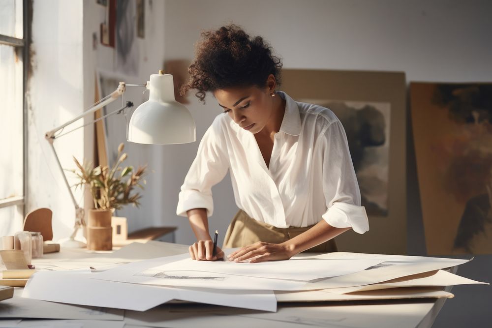 Furniture working table paper. 