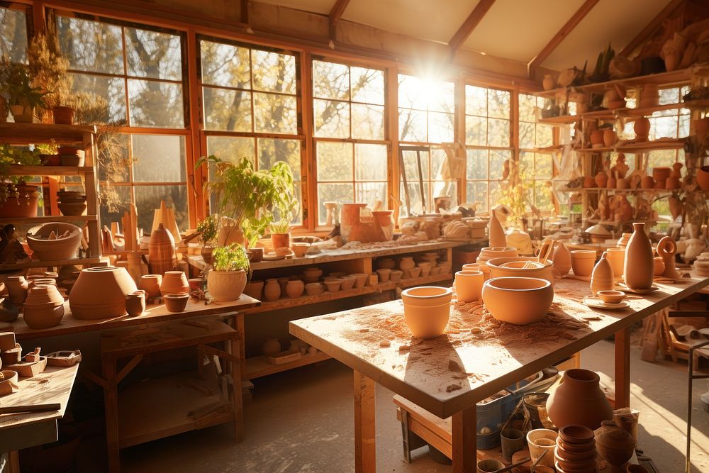 Pottery workshop AI generated image