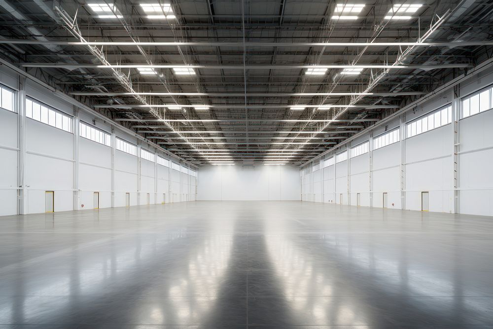Empty warehouse AI generated image