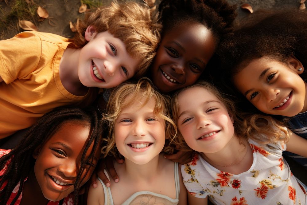 Diverse happy kids 