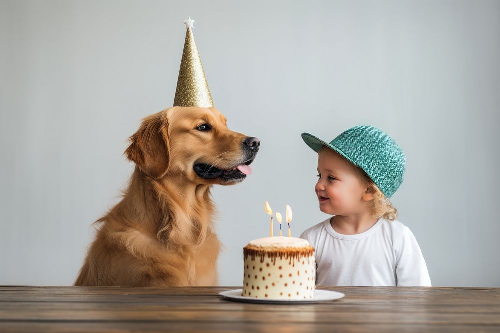 Dog birthday AI generated image