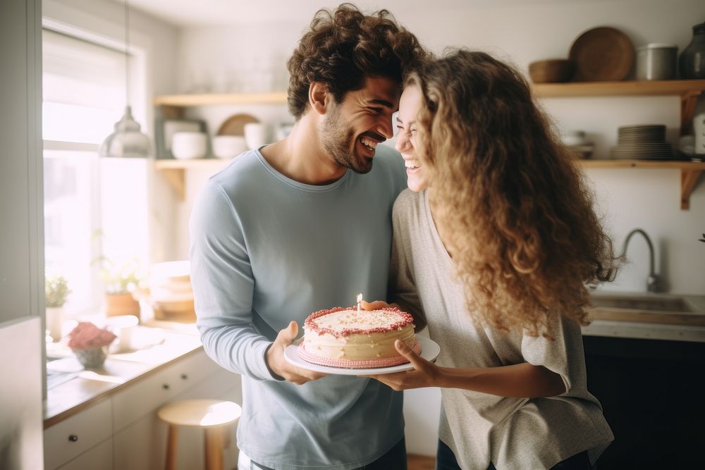 Couple celebrating their first anniversary