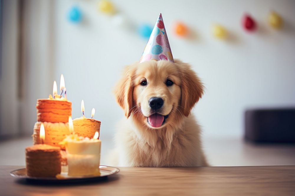 Dog birthday AI generated image