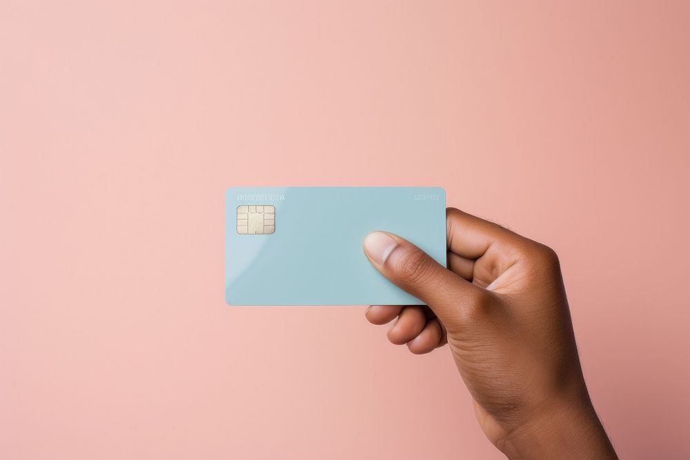 Finger hand holding credit card. AI generated Image by rawpixel.