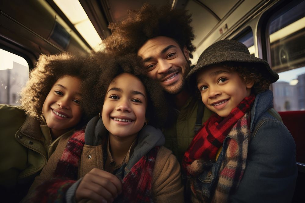 Travel family train togetherness. AI generated Image by rawpixel.