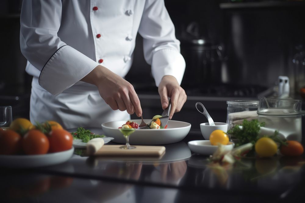Chef preparing food AI generated image