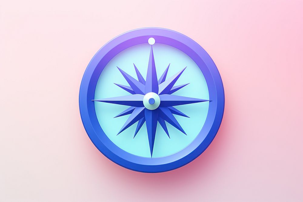 Compass circle number symbol. AI generated Image by rawpixel.