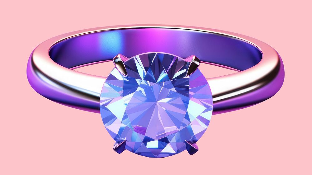 Gemstone jewelry diamond ring. AI generated Image by rawpixel.
