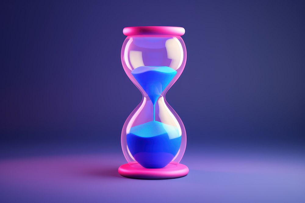 Hourglass deadline research lighting. AI generated Image by rawpixel.