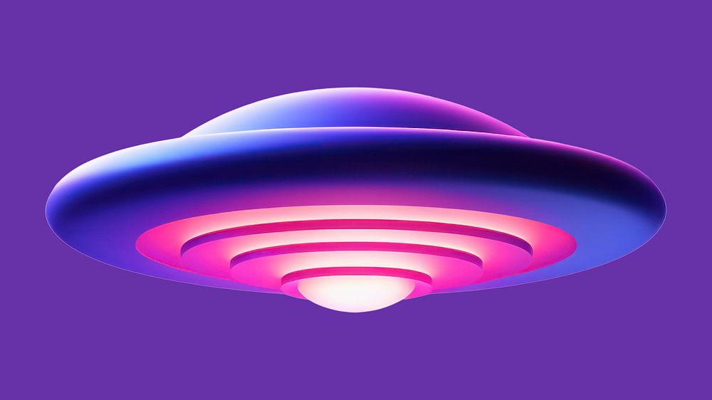 Purple illuminated technology chandelier. AI generated Image by rawpixel.
