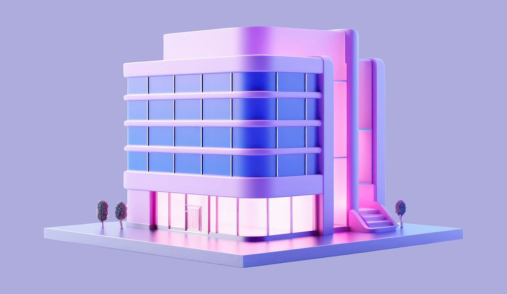 Modern office building illustration