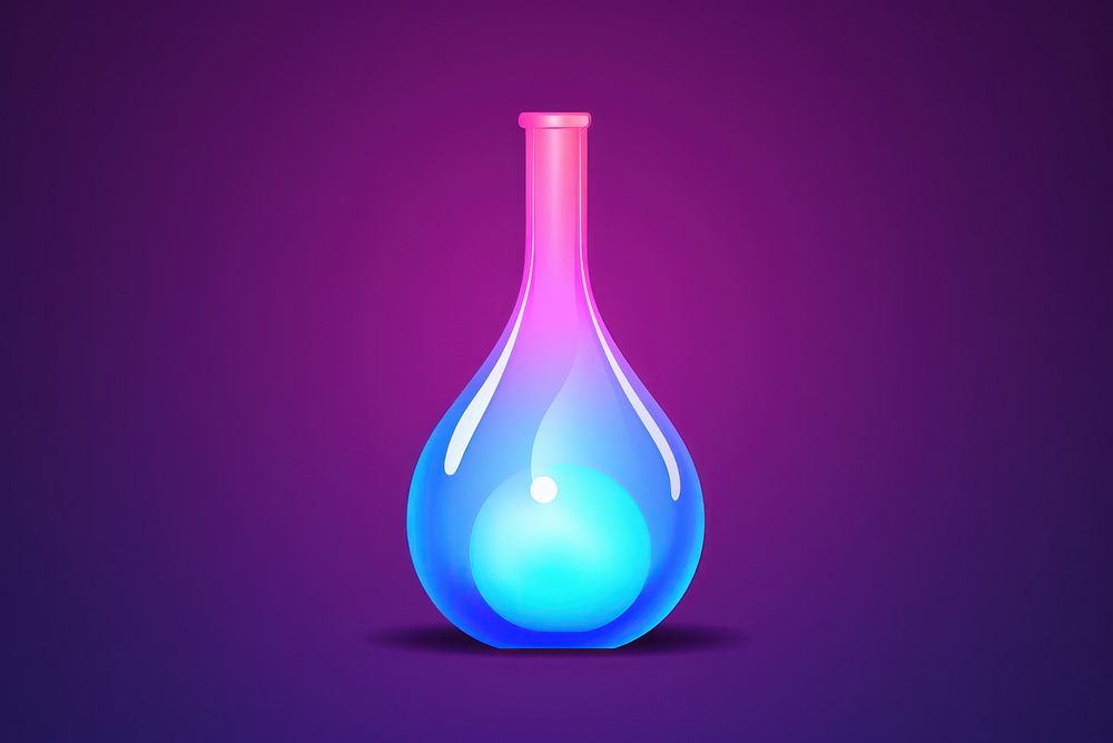 Glass vase biotechnology biochemistry. AI generated Image by rawpixel.