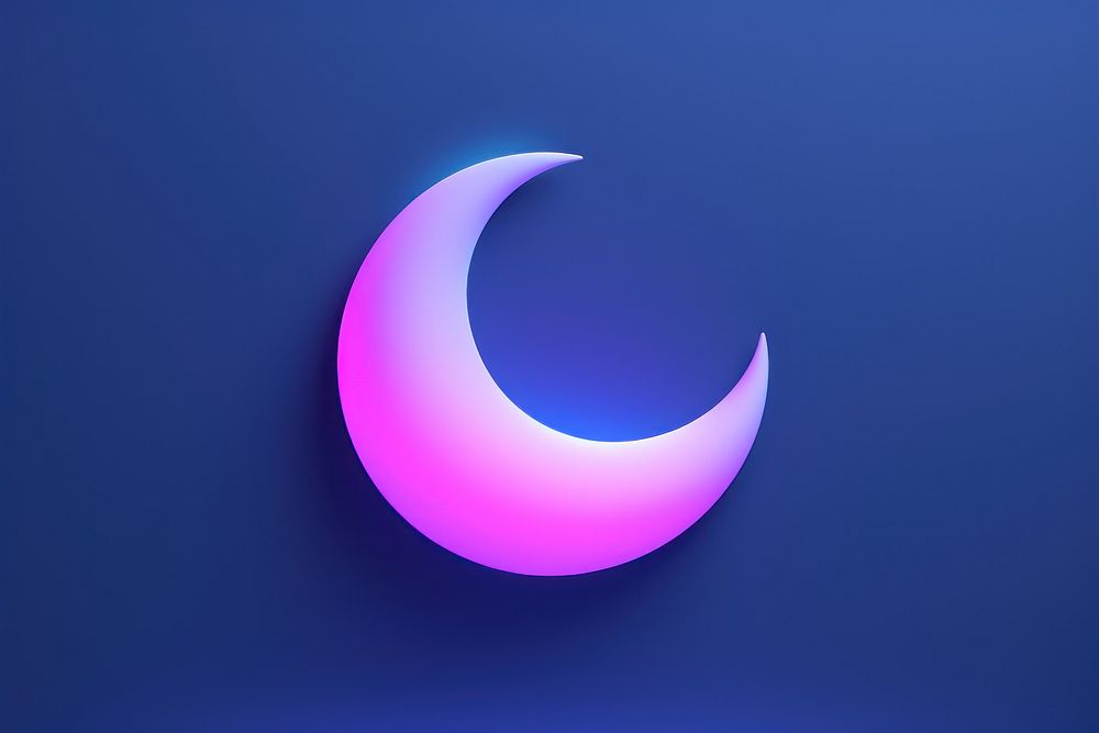 Night illuminated astronomy crescent. AI generated Image by rawpixel.