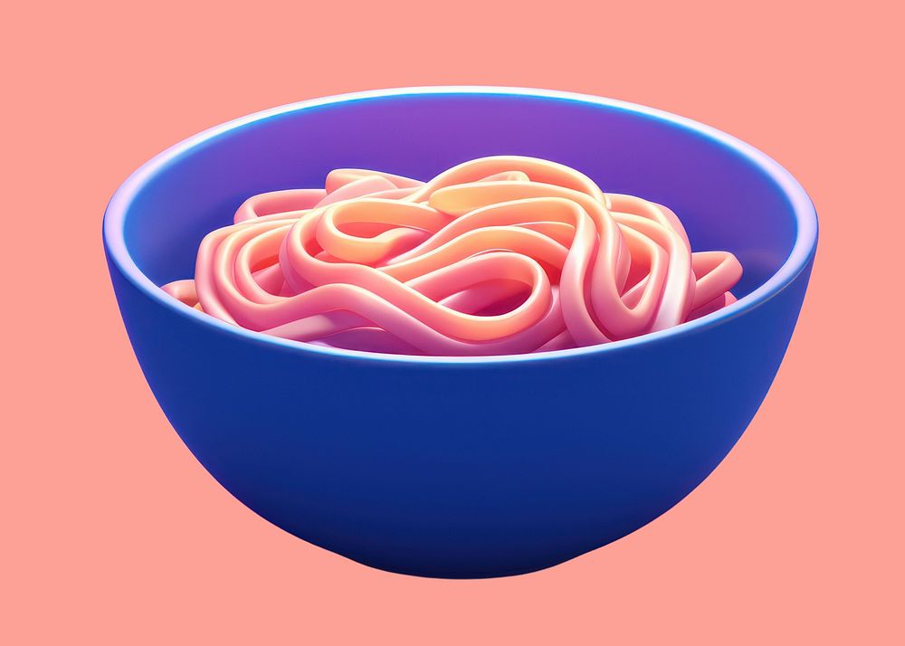 Noodle food bowl spaghetti. AI generated Image by rawpixel.