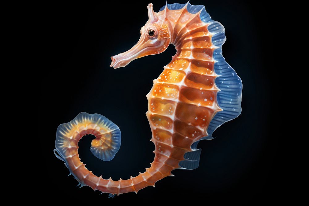Seahorse animal invertebrate underwater. AI generated Image by rawpixel.