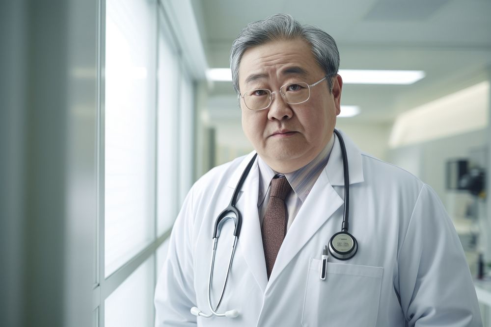 Senior Asian male doctor AI generated image