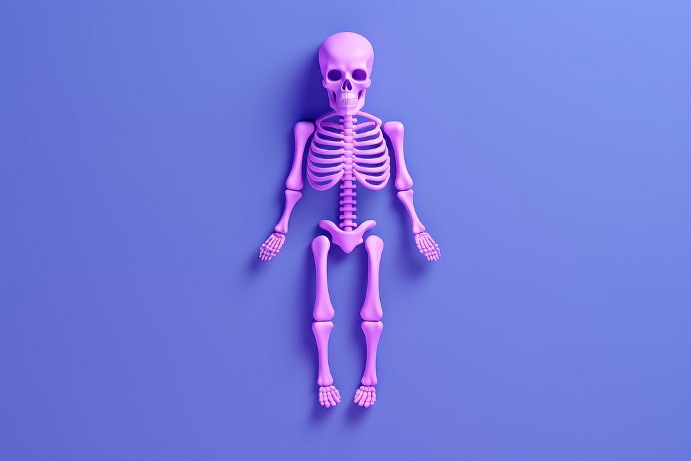 Representation skeleton anatomy purple. AI generated Image by rawpixel.
