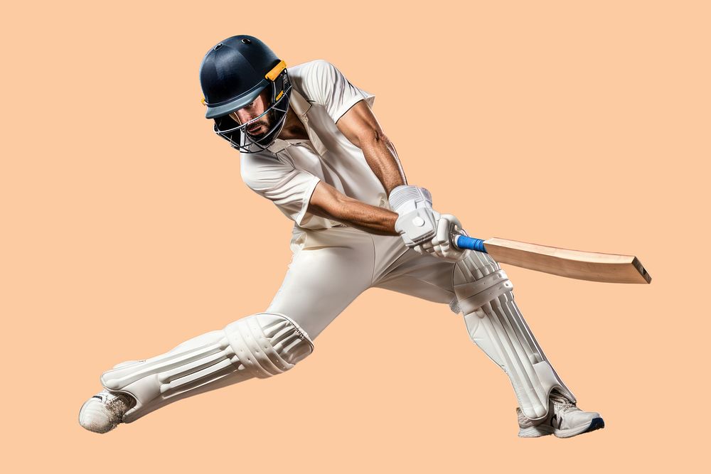 Cricket helmet sports competition. AI generated Image by rawpixel.