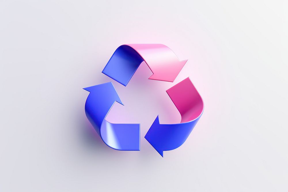 Symbol recycling circle purple. AI generated Image by rawpixel.