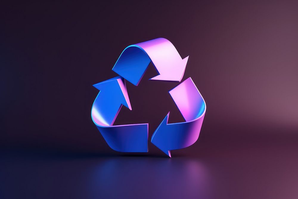 Recycling circle purple symbol. AI generated Image by rawpixel.