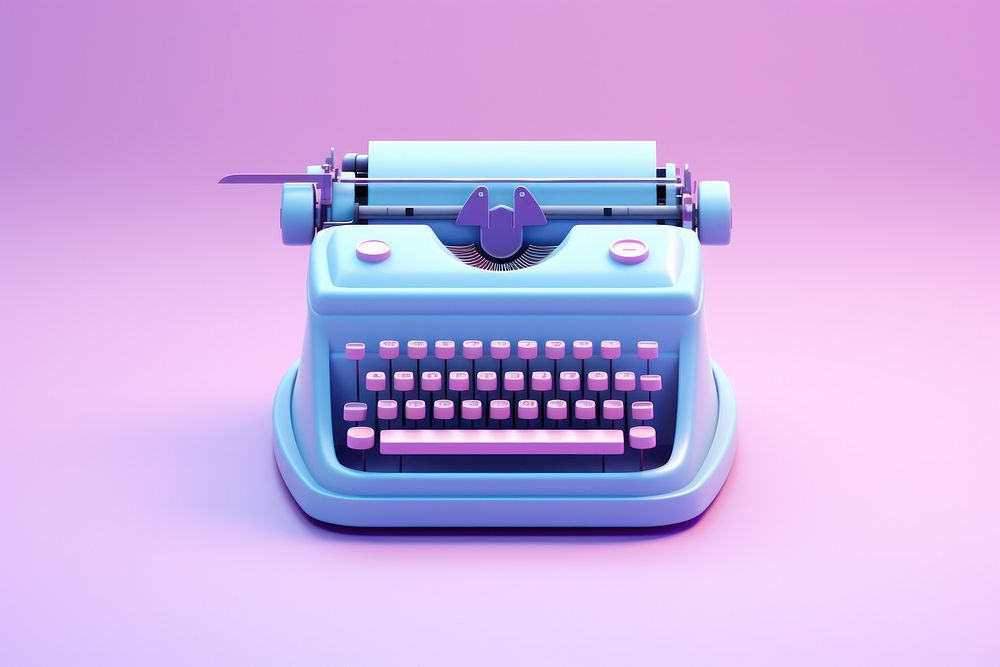 Purple text electronics typewriter. AI generated Image by rawpixel.
