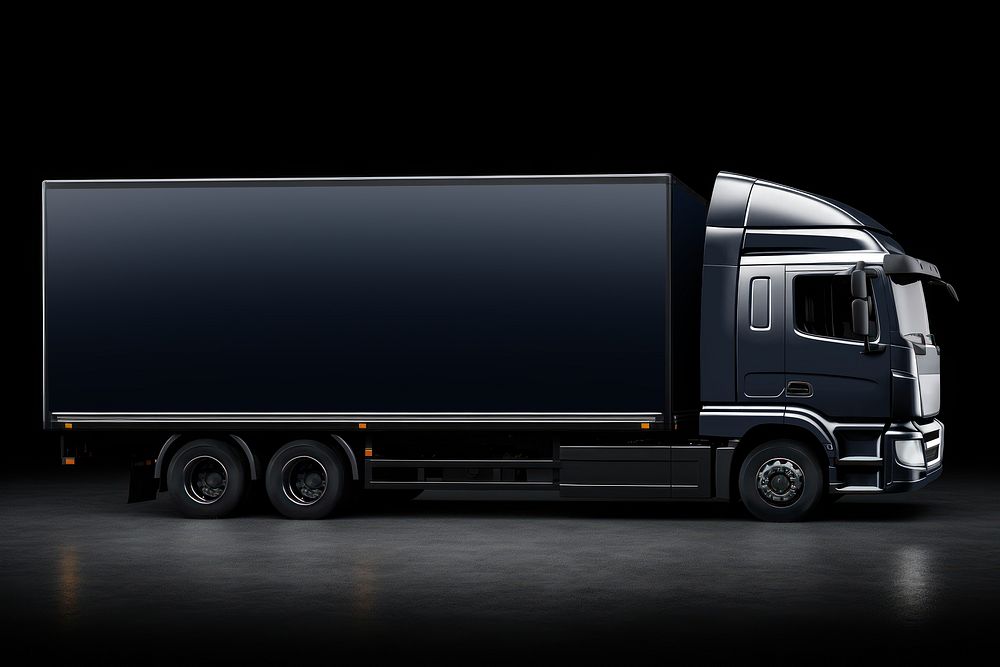 Black truck, freight transportation