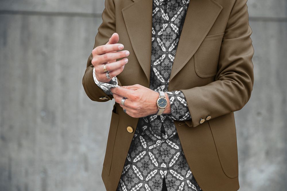 Blazer suit mockup, formal outerwear psd