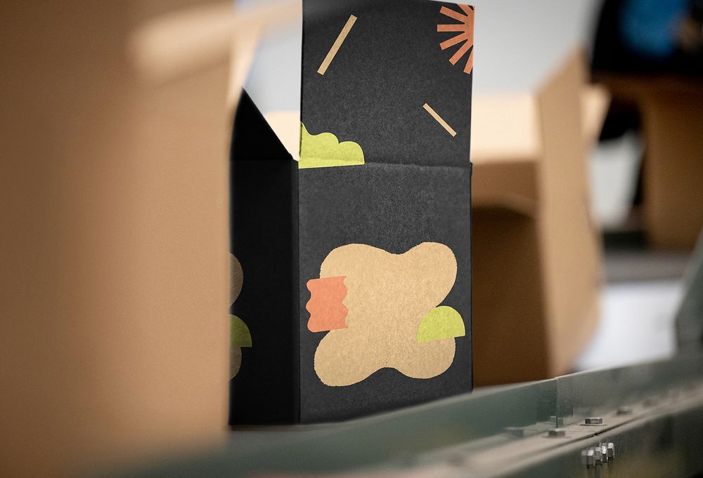 Abstract product box, realistic packaging