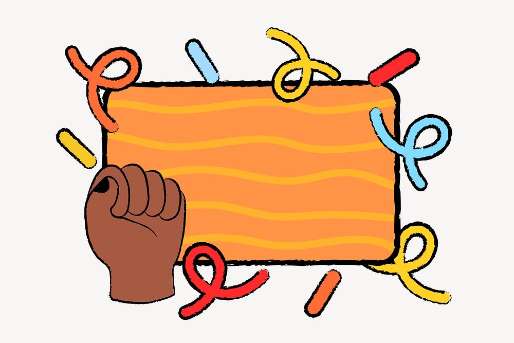 Brown fist diversity illustration, celebration