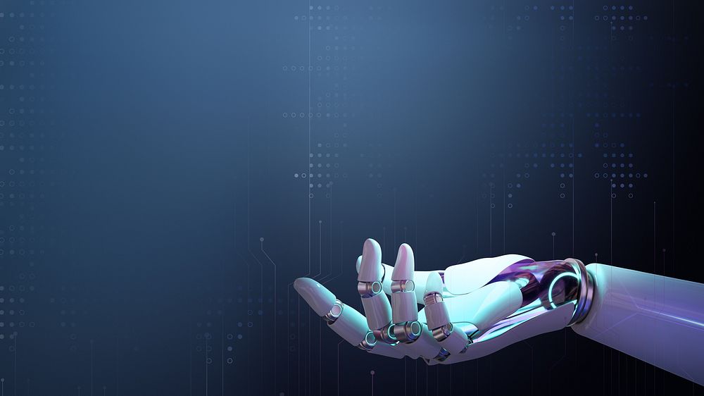 Robot hand desktop wallpaper