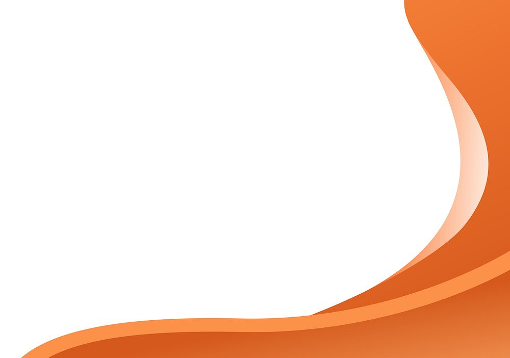 Orange wavy business border background