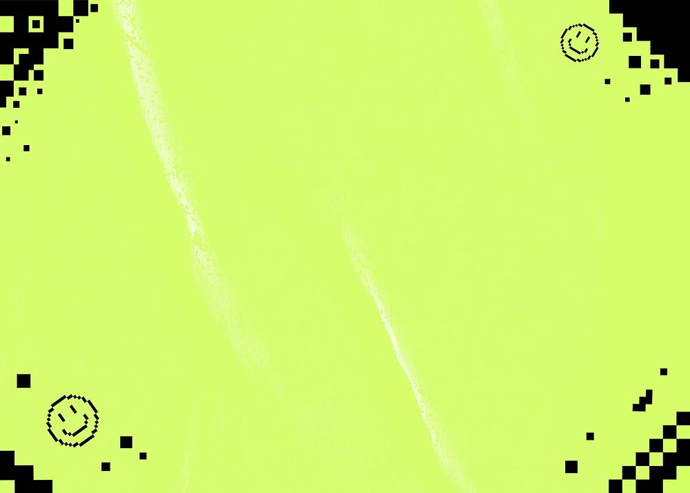 Cool green pixel border background