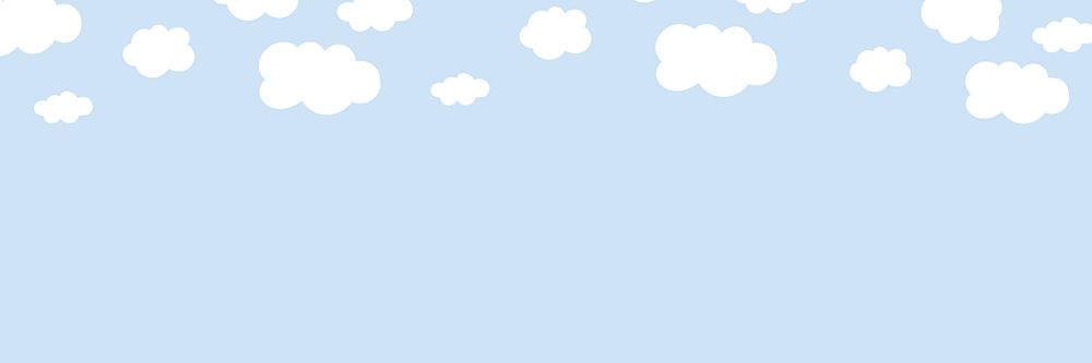 Cartoon clouds background for banner